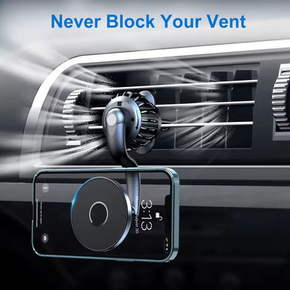 Strong Magnetic 360° Rotation Mag Safe Air Vent Car Mount Dashboard Phone Holder